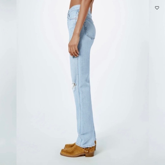 RE/DONE High Rise Loose in Bleach Destroy New With Tags Size 26 - Picture 4 of 14